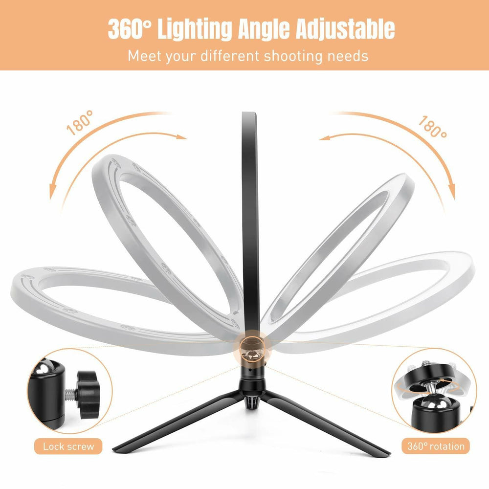 Multi Position Ring Light Dual Mobile Clip Ring Light, Live Broadcasting Bracket Fill Selfie Ring Light Phone Clamp Fill Lights Supplies Stabilizer Clip Phone Bracket