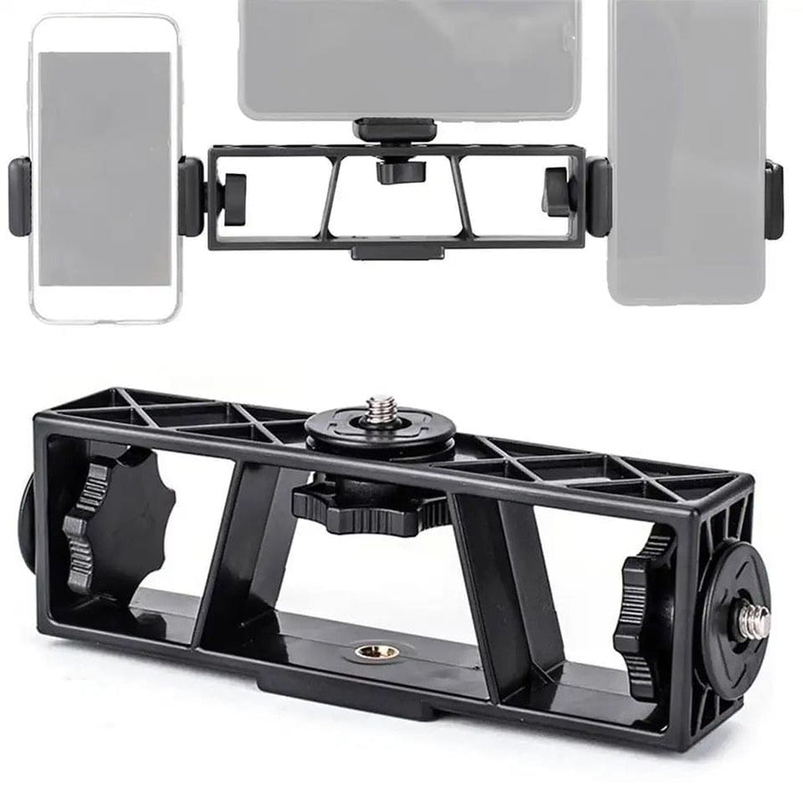 Multi Position Ring Light Dual Mobile Clip Ring Light, Live Broadcasting Bracket Fill Selfie Ring Light Phone Clamp Fill Lights Supplies Stabilizer Clip Phone Bracket
